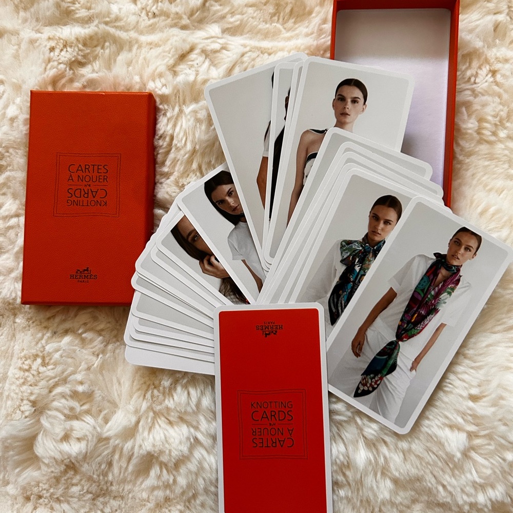 Authentic Hermès Paris “Cartes à Nouer” – Knots Cards Set – With Original Box
